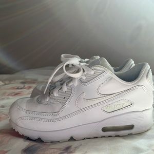 White leather Nike air max youth